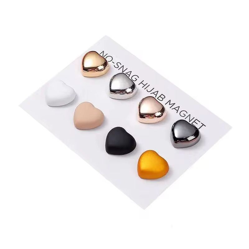 Magnetischer Herzknopf aus Edelstahl – Almod Fashion & Hijab