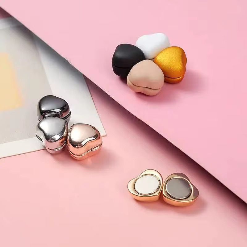 Magnetischer Herzknopf aus Edelstahl – Almod Fashion & Hijab