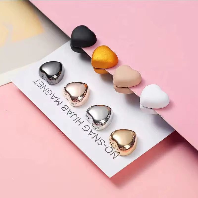 Magnetischer Herzknopf aus Edelstahl – Almod Fashion & Hijab