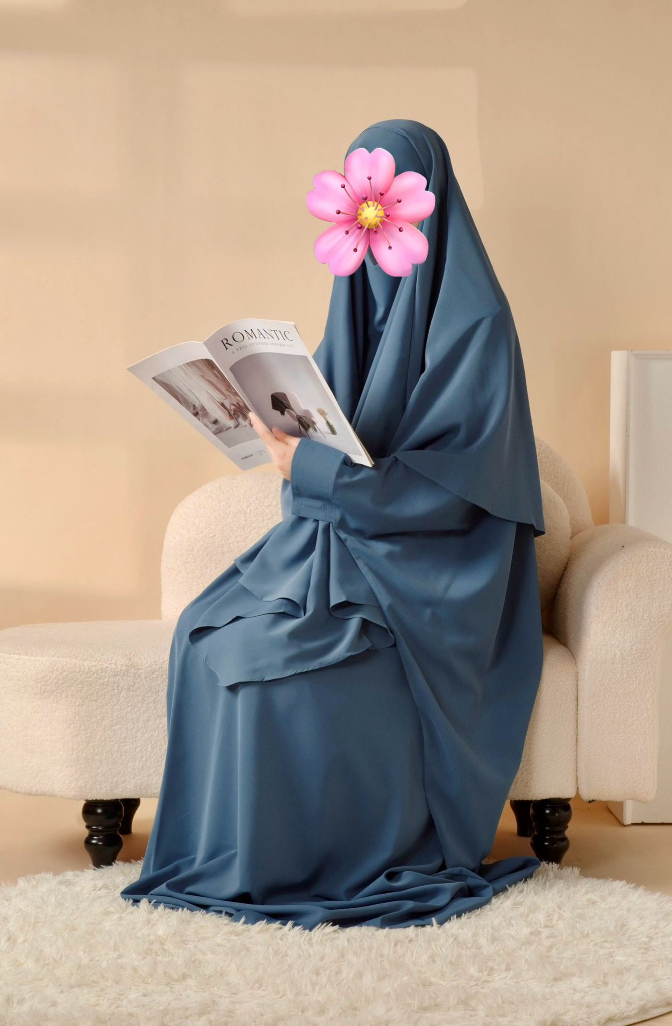 2-teiliges Abaya & Khimar Set - Nida-Stoff - Elegant & Zeitlos