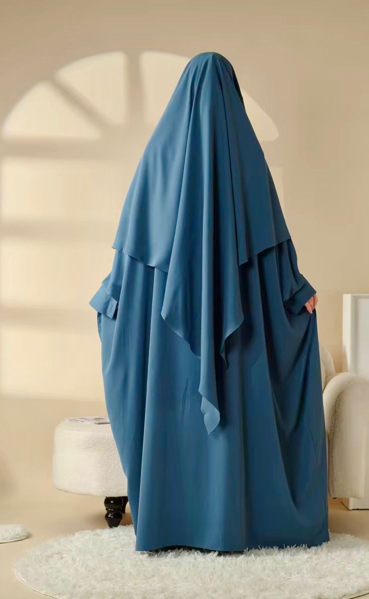 2-teiliges Abaya & Khimar Set - Nida-Stoff - Elegant & Zeitlos
