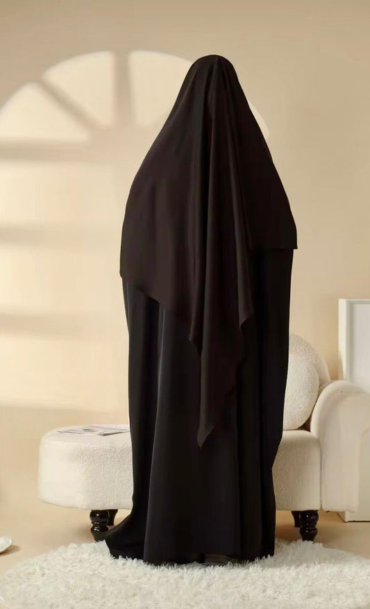 2-teiliges Abaya & Khimar Set - Nida-Stoff - Elegant & Zeitlos