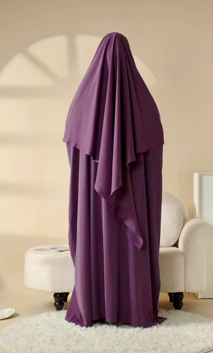 2-teiliges Abaya & Khimar Set - Nida-Stoff - Elegant & Zeitlos